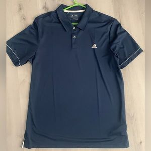 adidas golf navy collared shirt